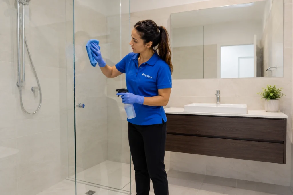 Inspection-ready bathroom after end of lease cleaning in Perth